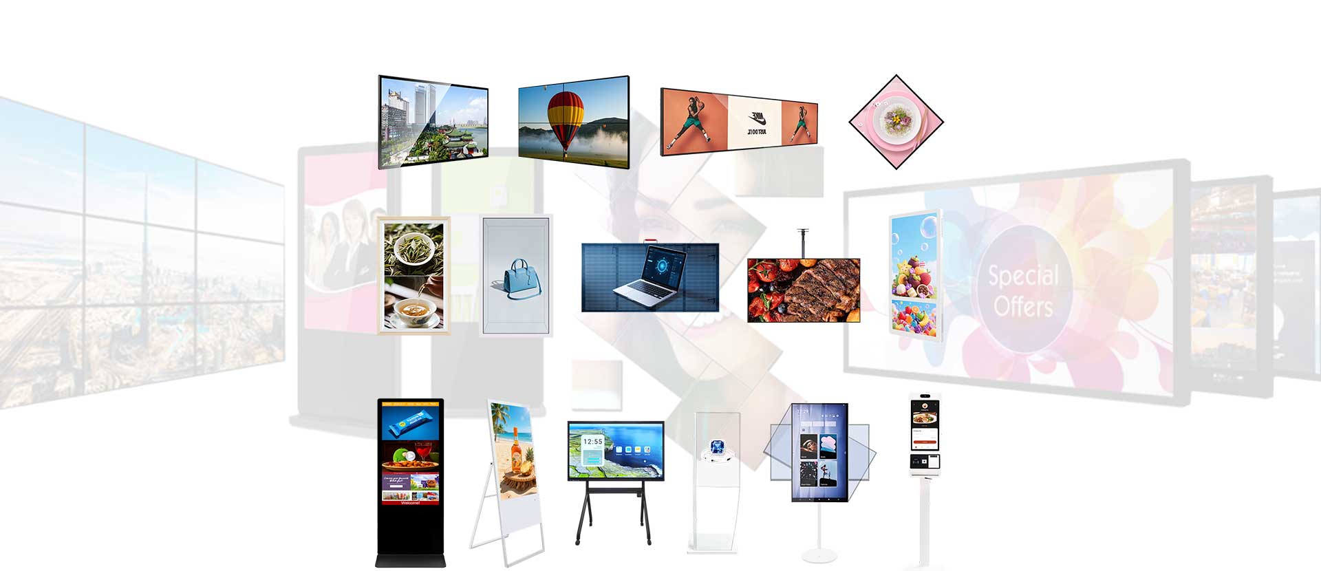 digital signage all products banner